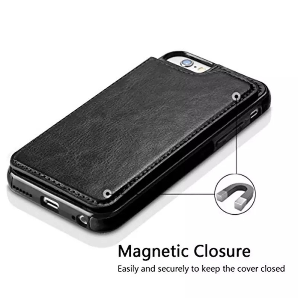 iPhone 11 (6.1 in) Black PU Leather Wallet Case - Picture 2 of 4